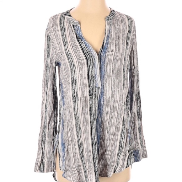 ASTR small open back oversized striped blouse - Picture 2 of 8